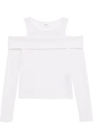 QS by s.Oliver Enges Shirt aus Rippware mit Off-Shoulder-Ausschnitt, Mädchen