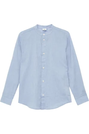 QS by s.Oliver Regular Fit: Langarmhemd mit Stehkragen aus Baumwolle, Jungen