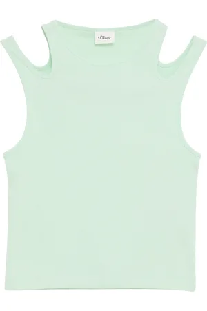 QS by s.Oliver Verkürztes Tanktop im Slim Fit mit Cut-out-Details, Mädchen