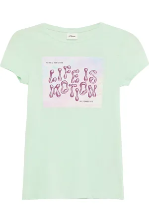 QS by s.Oliver Jersey-T-Shirt mit Silicon-Print, Mädchen