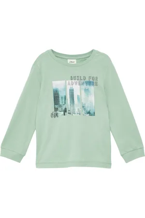 QS by s.Oliver Weiches Jersey-Longsleeve mit Fotoprint und Rippbündchen, Kinder