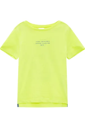 QS by s.Oliver Baumwoll-T-Shirt mit Print und verlängertem Rückteil, Kinder