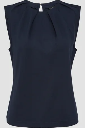 QS by s.Oliver Viskosemix-Top mit gelegten Faltern, Damen