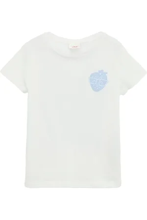 QS by s.Oliver T-Shirt mit Glitzerprint, Kinder