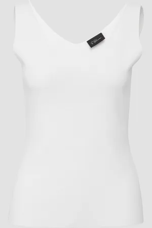 QS by s.Oliver Ärmelloses Feinstrick-Top im Slim Fit, Damen