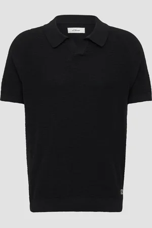 QS by s.Oliver Gestricktes Poloshirt mit Flammgarnstruktur, Herren