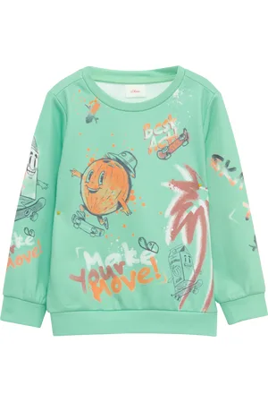 QS by s.Oliver Weiches Sweatshirt mit All-over-Print, Kinder