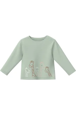 QS by s.Oliver Unisex Longsleeve mit Giraffen-Print, Babys