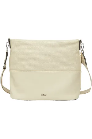QS by s.Oliver Seitlich perforierte Hobo-Bag mit Reißverschluss und Logo-Detail, Damen