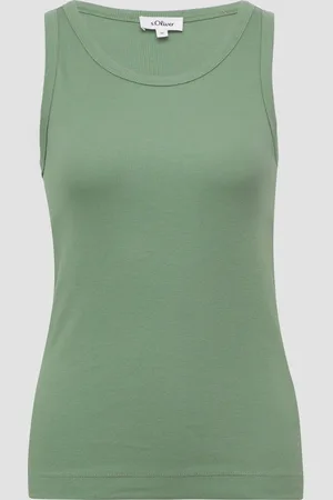 QS by s.Oliver Elastisches Top mit Rippstruktur, Damen