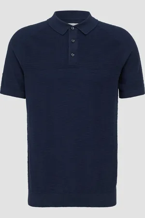 QS by s.Oliver Gestricktes Poloshirt mit Flammgarnstruktur, Herren