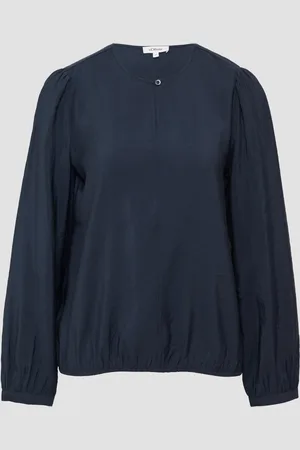 QS by s.Oliver Bluse mit Puffärmeln im O-Shape, Damen