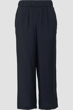 QS by s.Oliver Strukturierte Culotte mit Elastikbund und Eingrifftaschen, Damen