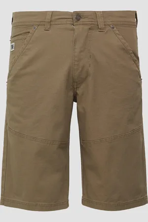 QS by s.Oliver Baumwoll-Bermuda aus Canvas mit Naht-Details, Herren