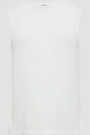 QS by s.Oliver Semitransparentes Stricktop mit Rundhalsausschnitt, Damen