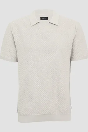 QS by s.Oliver Gestricktes Poloshirt mit Struktur und Bündchen, Herren