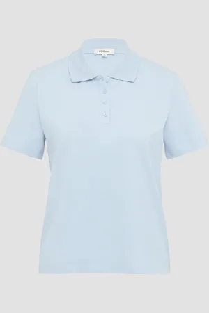 QS by s.Oliver Piqué-Poloshirt aus Baumwollmix, Damen