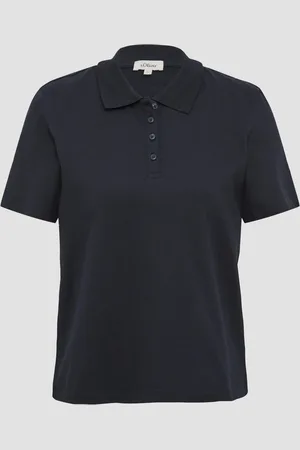 QS by s.Oliver Piqué-Poloshirt aus Baumwollmix, Damen