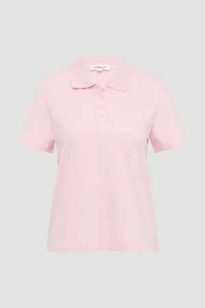 QS by s.Oliver Piqué-Poloshirt aus Baumwollmix, Damen