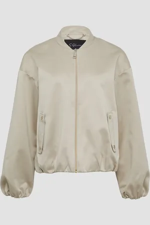 QS by s.Oliver Satinierter Oversize-Blouson mit elastischem Saum, Damen