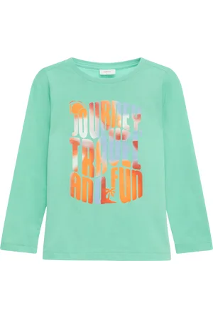 QS by s.Oliver Jersey-Longsleeve mit Frontprint, Kinder
