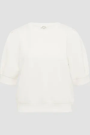 QS by s.Oliver Scuba-Sweatshirt mit Faltendetails, Damen
