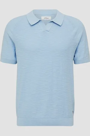 QS by s.Oliver Gestricktes Poloshirt mit Flammgarnstruktur, Herren