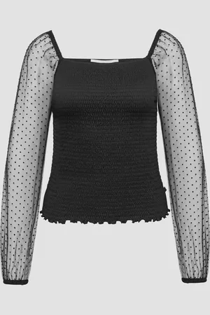QS by s.Oliver Smok-Shirt mit Tüllärmeln, Damen