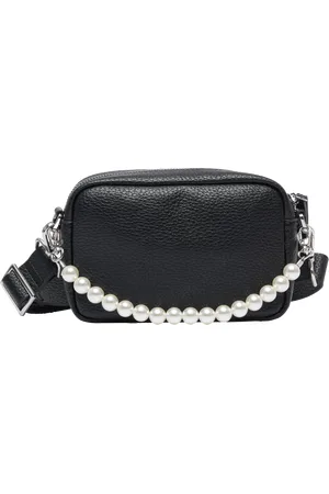 QS by s.Oliver Handliche Camera-Bag mit abnehmbarem Perlen-Henkel und Reißverschlussfach, Damen