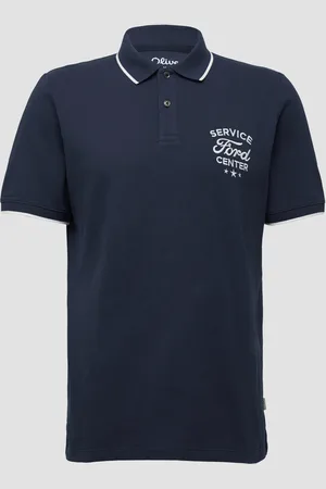 QS by s.Oliver Poloshirt aus Piqué mit Stickerei und Ford®-Artwork, Herren