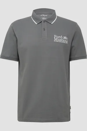 QS by s.Oliver Poloshirt aus Piqué mit Stickerei und Ford®-Artwork, Herren