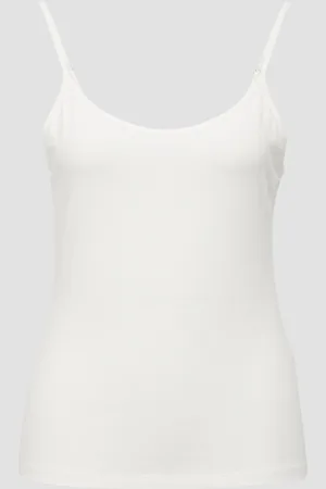 QS by s.Oliver Spaghettiträger-Top im Slim Fit aus Viskosemix, Damen