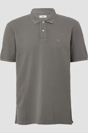 QS by s.Oliver Poloshirt mit kleinem Labelpatch und Flammgarnstruktur, Herren