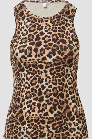 QS by s.Oliver Geripptes Tanktop mit All-over-Print, Damen