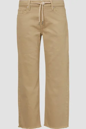 QS by s.Oliver Cropped-Jeans Karolin / Regular Fit / Mid Rise / Straight Leg / offener Saum, Damen