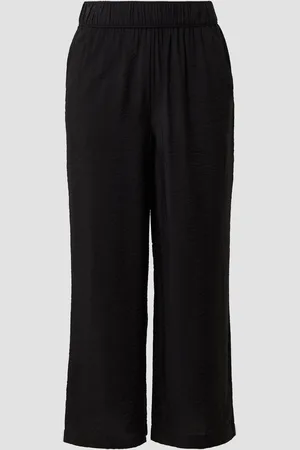 QS by s.Oliver Strukturierte Culotte mit Elastikbund und Eingrifftaschen, Damen
