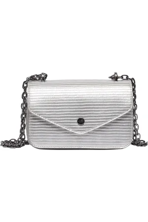 QS by s.Oliver Handliche Envelope-Bag mit Ketten-Schultergurt und Überschlag mit Magnetverschluss, Damen