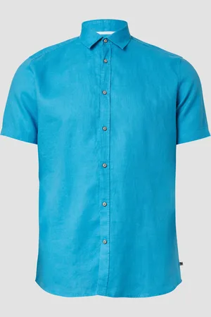 QS by s.Oliver Regular Fit: Leichtes Kurzarmhemd aus 100% Leinen, Herren