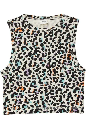 QS by s.Oliver Verkürztes Tanktop aus Rippware im Slim Fit, Mädchen