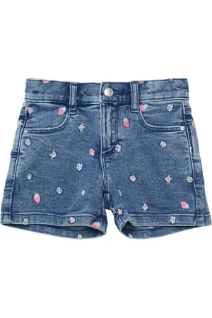 QS by s.Oliver Jeans-Shorts / Super High Rise / Wide Leg / All-over-Stickerei, Kinder