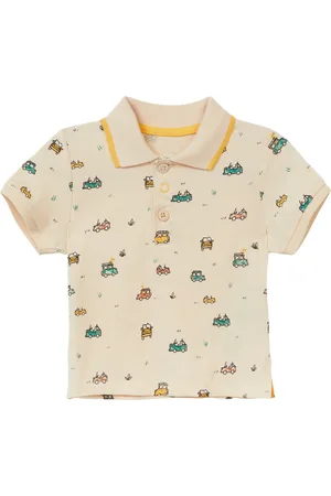 QS by s.Oliver Poloshirt aus Baumwolle mit All-over-Print, Babys