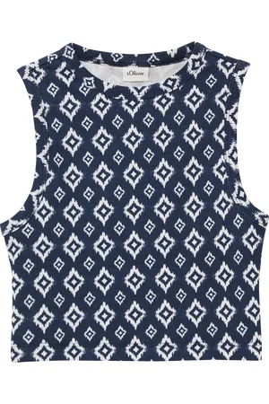 QS by s.Oliver Verkürztes Tanktop aus Rippware im Slim Fit, Mädchen