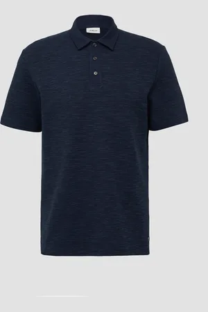QS by s.Oliver Strukturiertes Poloshirt aus Baumwollmix, Herren