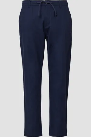 QS by s.Oliver Detroit: Relaxed-Fit-Chino aus Leinenmix mit Elastikbund, Herren