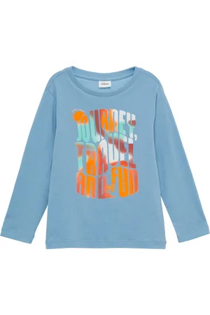 QS by s.Oliver Jersey-Longsleeve mit Frontprint, Kinder