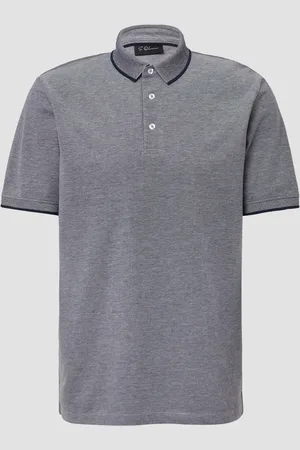 QS by s.Oliver Poloshirt aus meliertem Baumwollpiqué, Herren