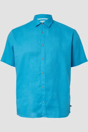 QS by s.Oliver Regular Fit: Leichtes Kurzarmhemd aus 100% Leinen, Herren