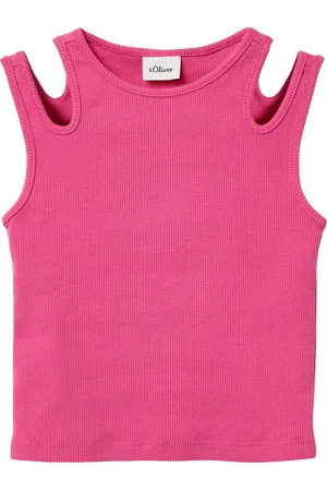 QS by s.Oliver Geripptes Tanktop mit Cut-outs, Kinder