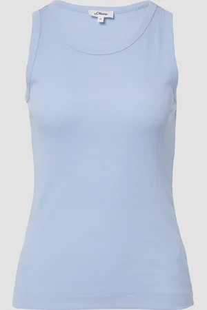QS by s.Oliver Slim-Fit-Top mit Rippstruktur, Damen