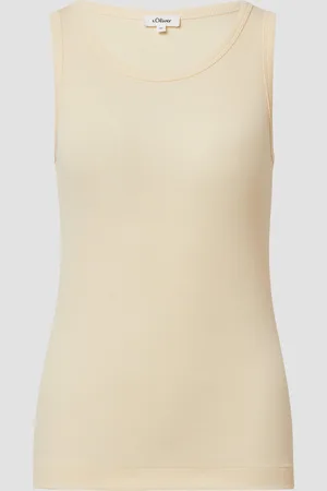 QS by s.Oliver Slim-Fit-Top mit Rippstruktur, Damen